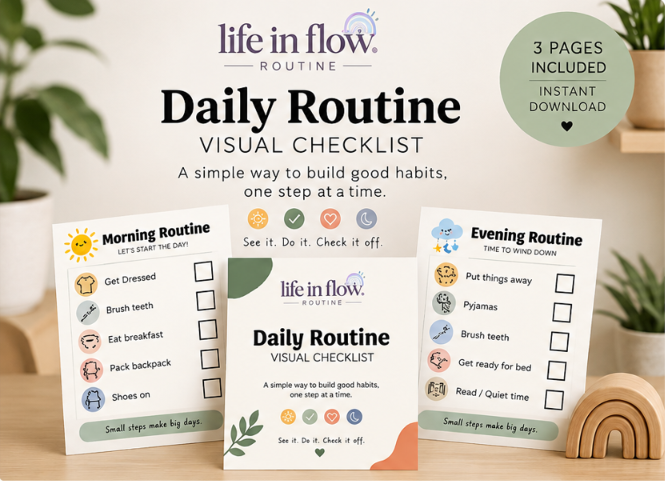 FREE Daily Routine Visual Checklist